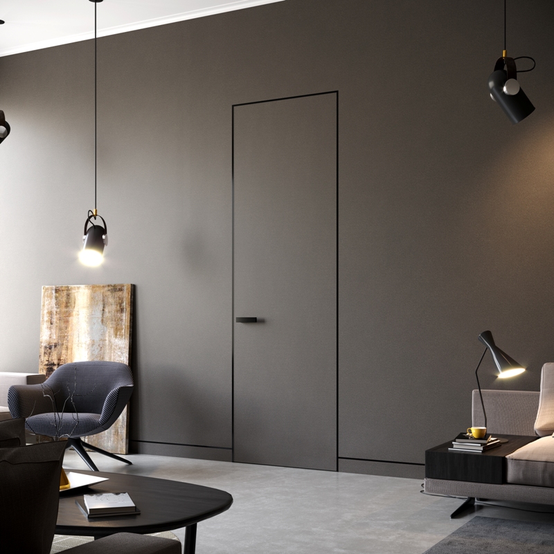 картинка INVISIBLE-4 REVERSE 42мм Кромка Хром/Черная/Золото/Шампань от магазина ДвериКо