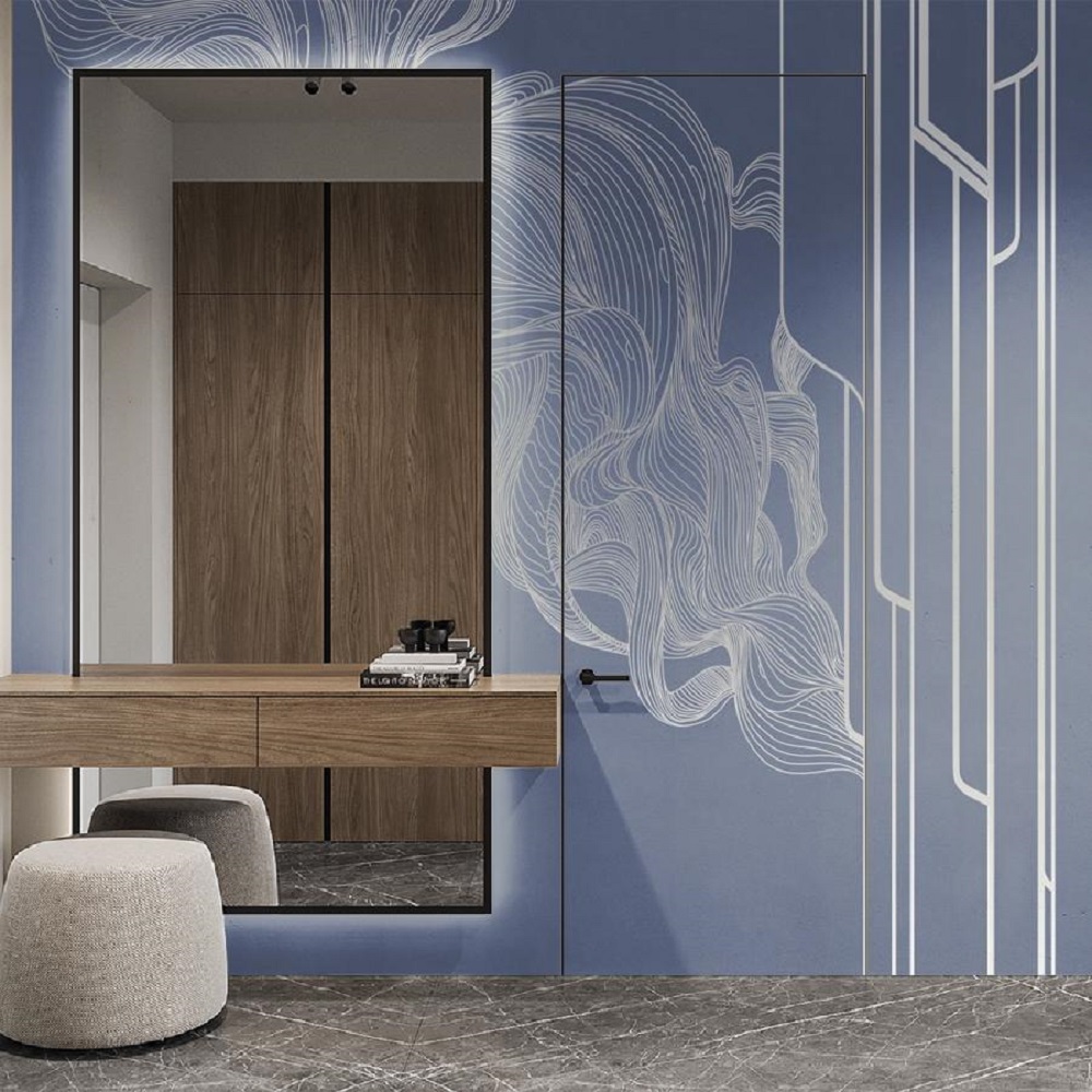 картинка Скрытое полотно с грунтованием, алюминиевая кромка с 4-х сторон от магазина ДвериКо