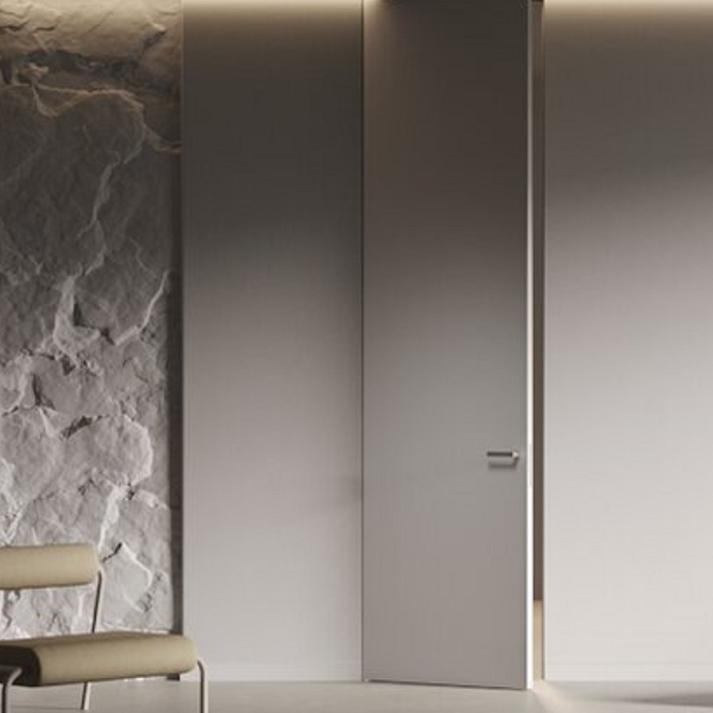 картинка Скрытая дверь в отделке ПВХ открывание на себя 42мм от магазина ДвериКо